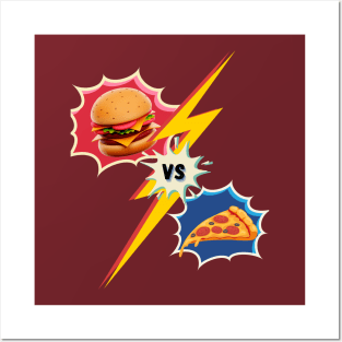 Battle of the Cravings: The Ultimate Burger-Pizza Showdown Posters and Art